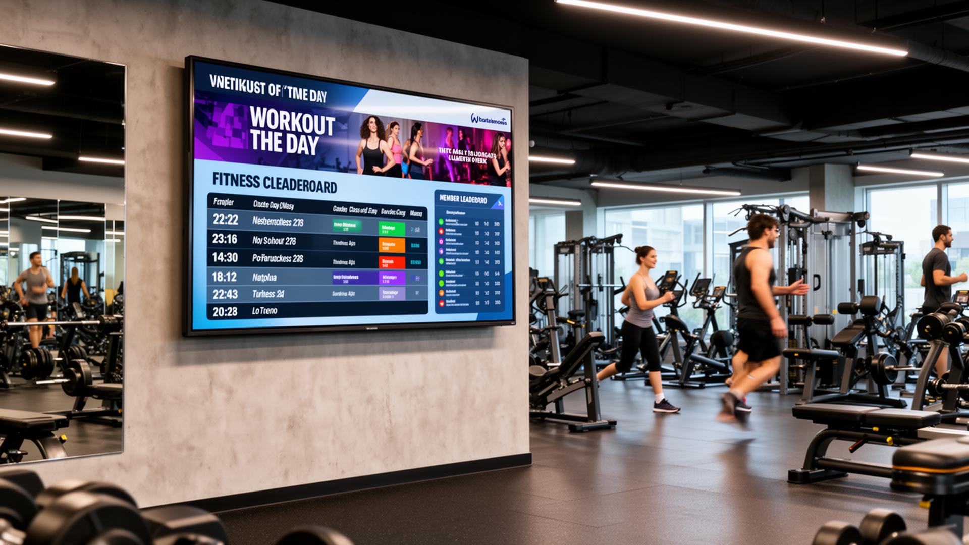 Digital signage for Gym & Fitness